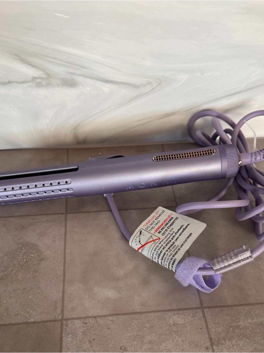 Monat Cool Lock Straight & Curl Iron Lavender Purple 2-in-1 Hair Straightener